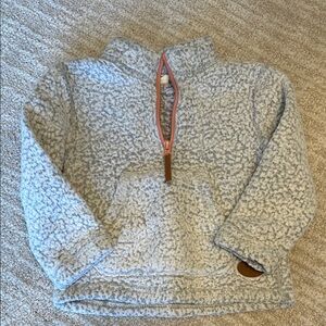 Kids grey fleece half zip jacket